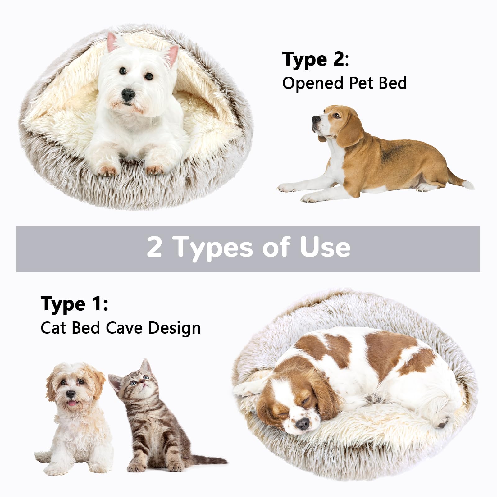 Arquiel plush surface providing warm, cuddly comfort for cats.