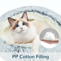 Arquiel calming cat bed waterproof base helps contain spills and messes