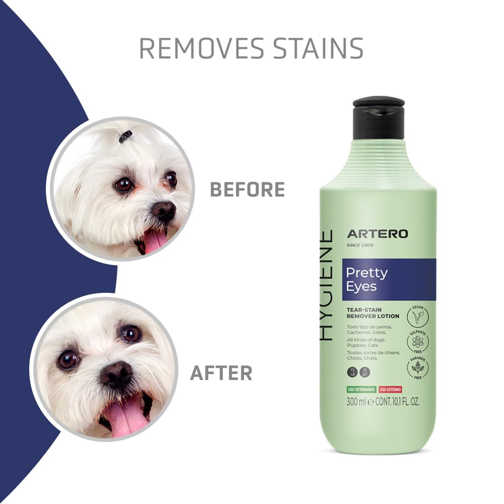 Artero Pretty Eyes dog-cat grooming session shows safe daily use for sensitive eyes.