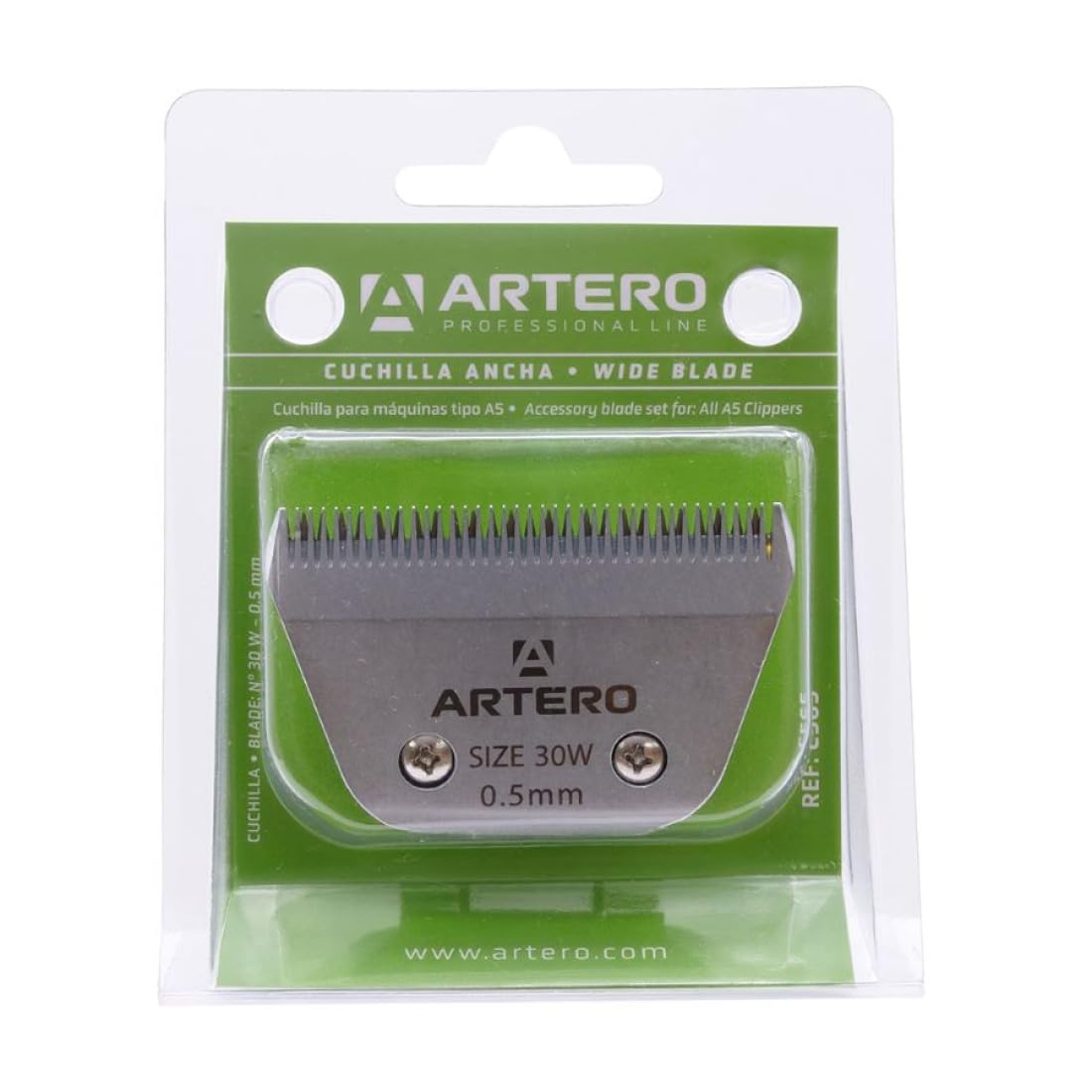 Artero Wide Blade 30 wide design speeds large-area clipping for efficient salons.