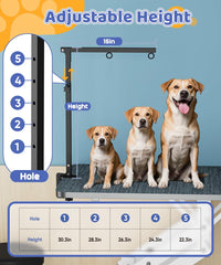 Artibear height-adjustment shows 22-30 inch range for small dogs' comfort.