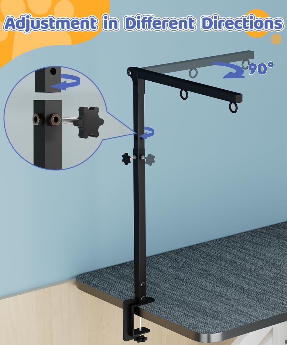 Artibear two-way adjustment enables space-friendly setup for any table.
