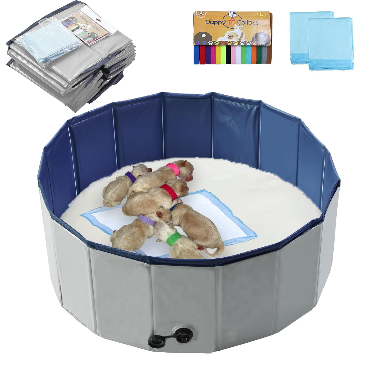 Artilife whelping box pool with-durable-construction offers long-lasting use.