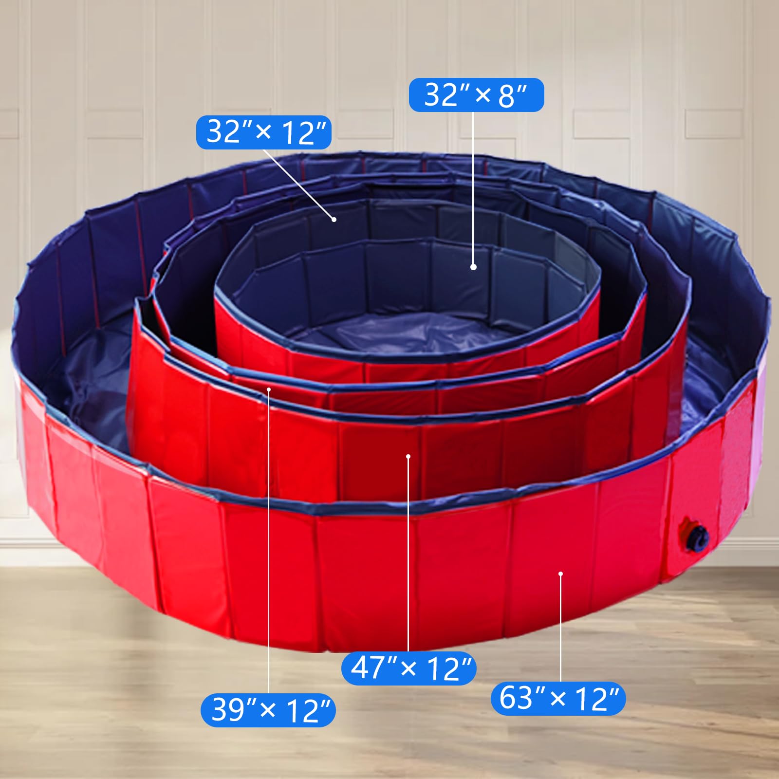 Artilife whelping box pool includes-accessories shows pads and collars included.