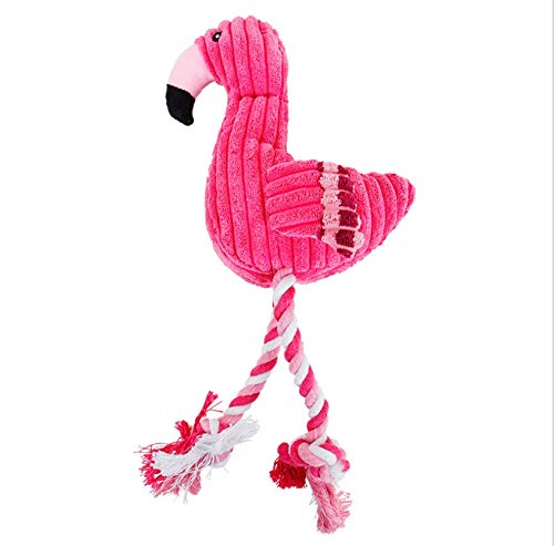 Artinova flamingo toy designed for all dog sizes during fetch.
