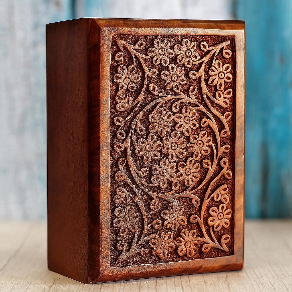 ARTISENIA handcrafted wood urn details and smooth finish