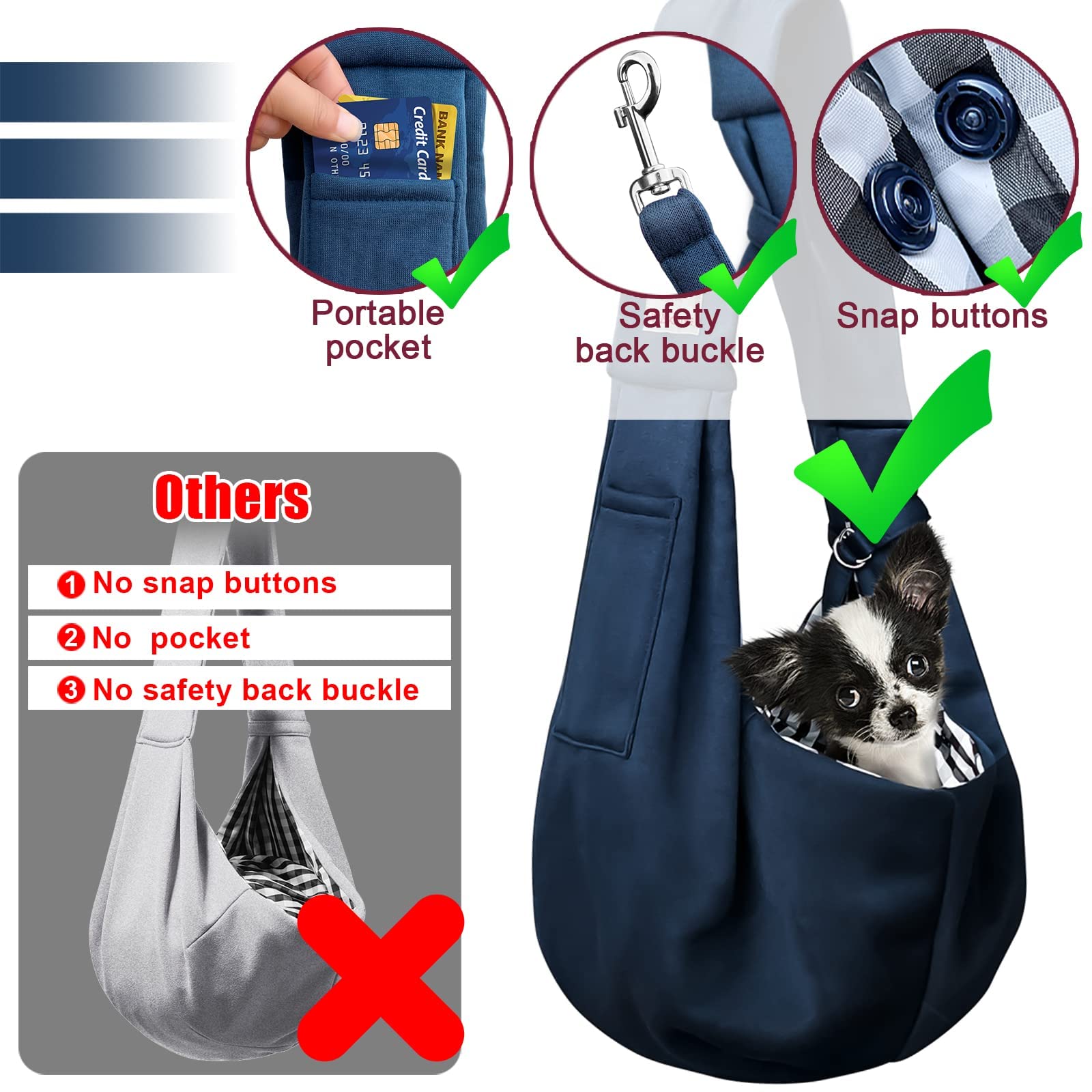 Artisome pet sling straps showcasing wide shoulder design for comfortable hours.