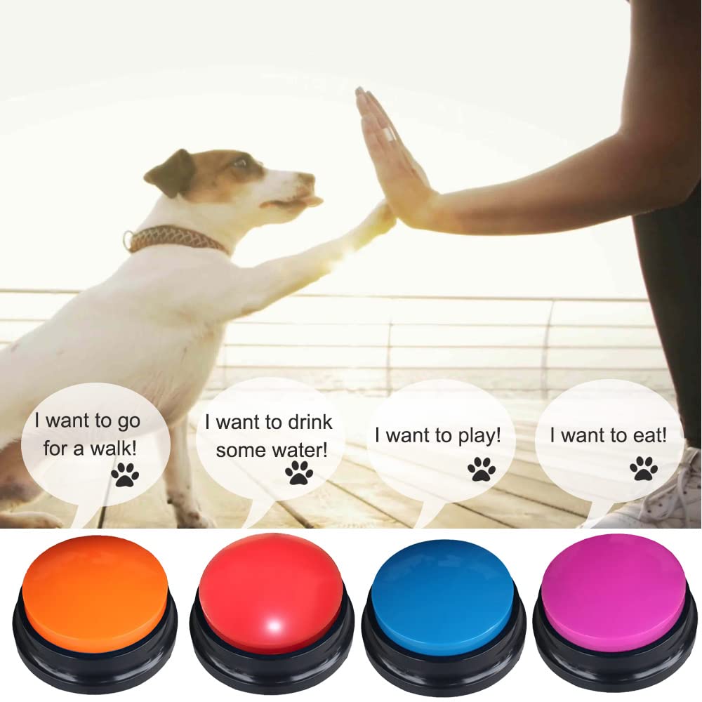 Artist Unknown dog training with buttons to improve communication.