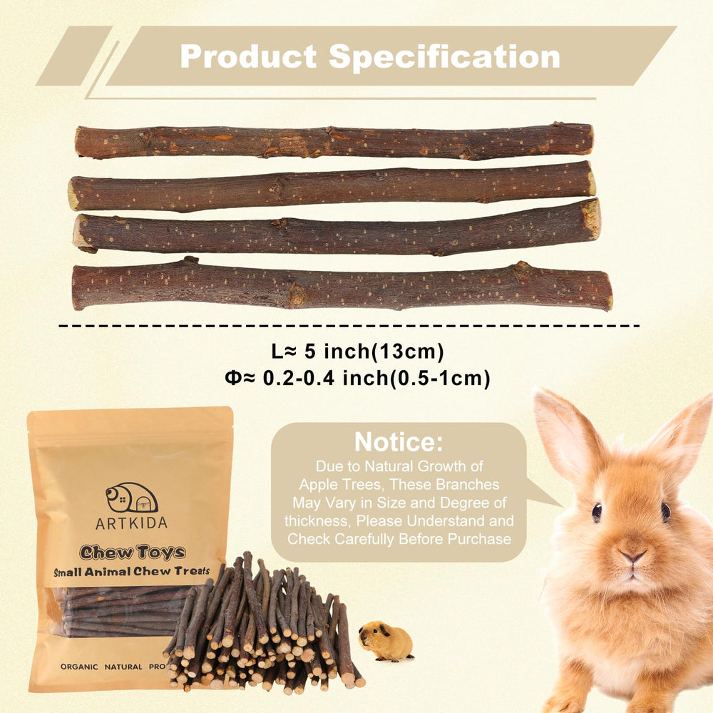 ARTKIDA Apple Sticks packaging keeps sticks dry and ready for safe chewing with resealability.