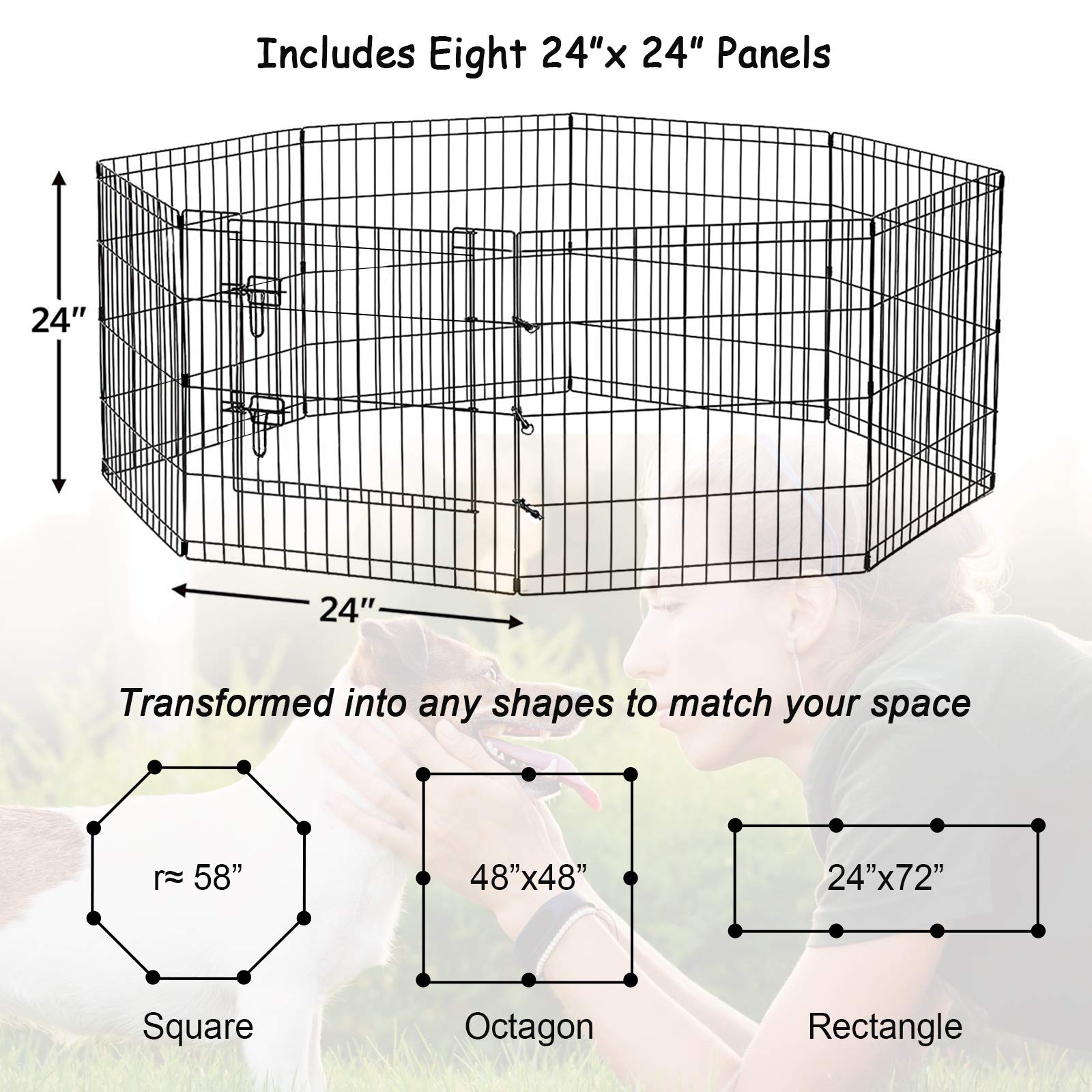 Artmalle Puppy Playpen rust-protective coating supports reliable outdoor use.