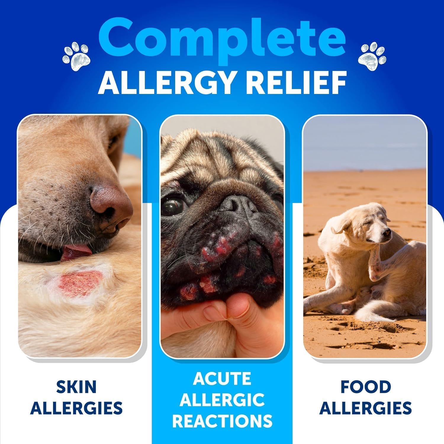 Artullano dog allergy relief chews package: trusted supplement for seasonal allergy support.