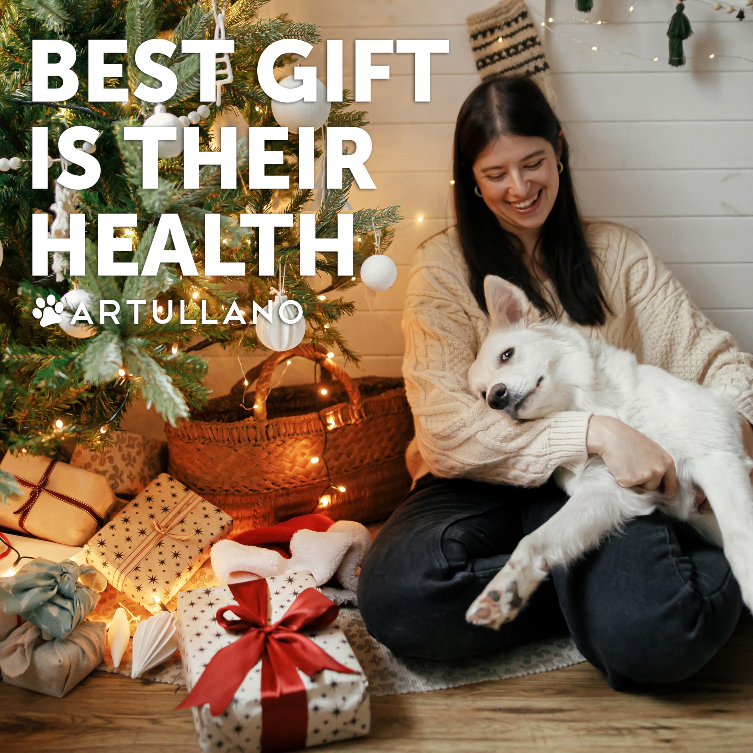 Artullano dog joint supplement with duck flavor promotes easy daily mobility.