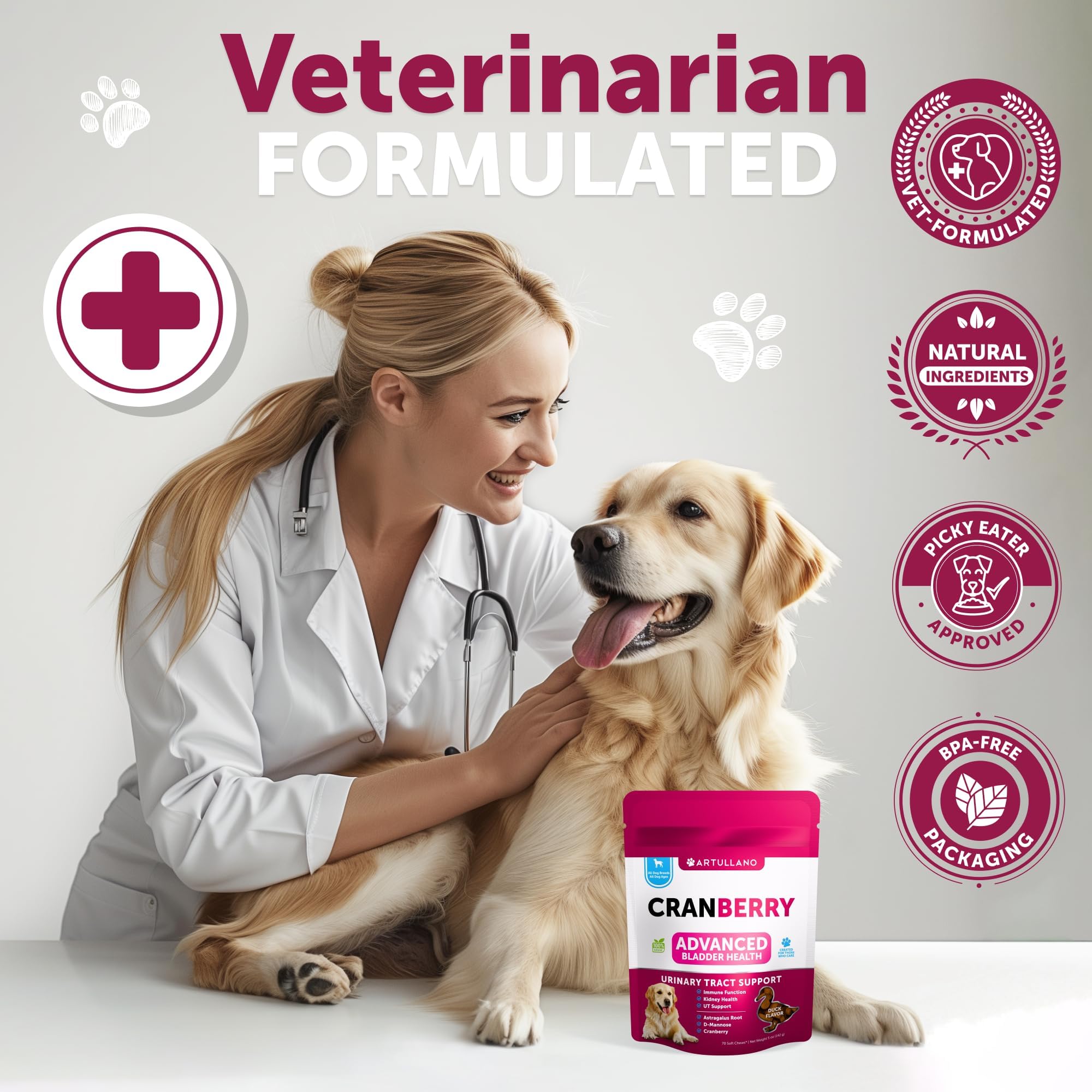 Artullano Dog UT Treats in bowl ready for daily-use routine