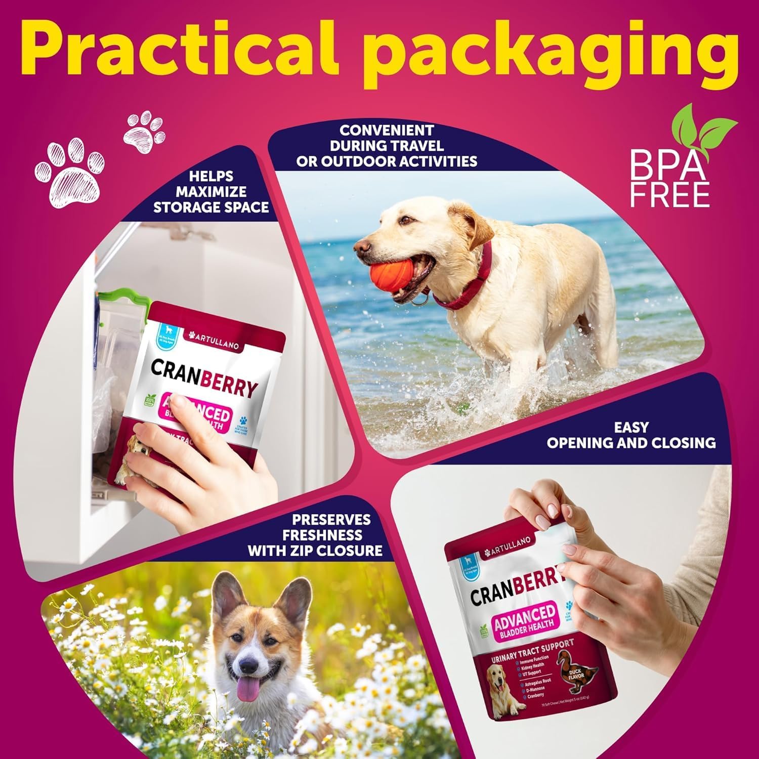 Artullano Vet-formulated packaging emphasizes quality and care
