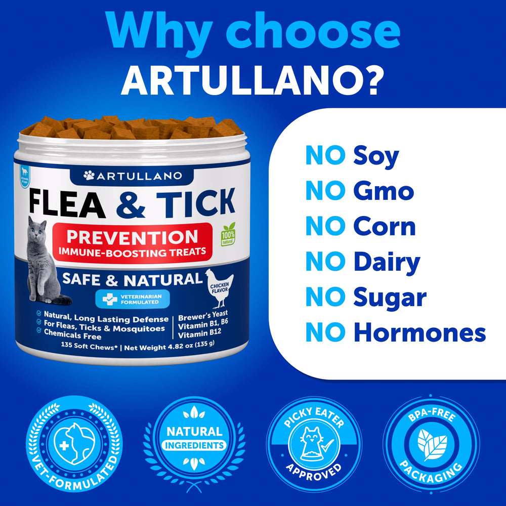 Artullano for-all-ages cat-chews bottle demonstrates easy, stress-free daily routine