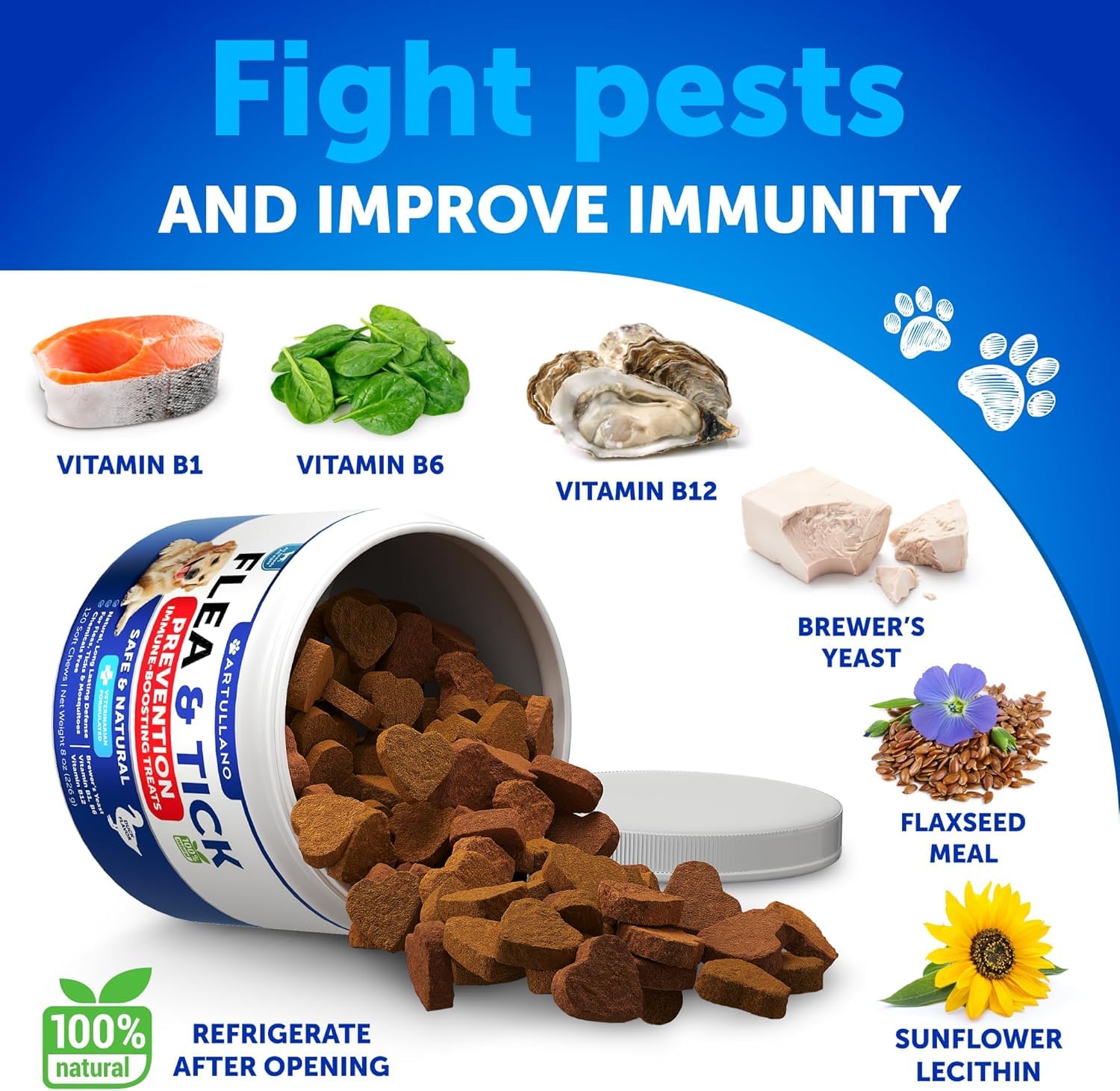 Artullano puppy pest defense soft treats for curious puppies.