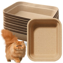 Artuxer 15-pack disposable litter box front view for travel-ready, compact setup.