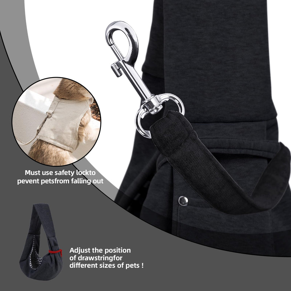 ARZQUT dog carrier sling adjustable strap enables comfortable fit.