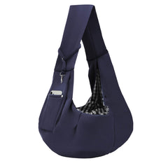 ARZQUT dog carrier sling dark blue front view for hands-free errands