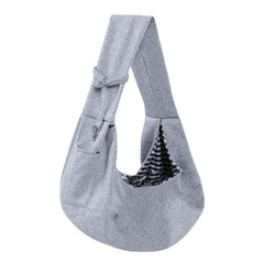 ARZQUT Dog Carrier Sling gray front view shows breathable comfort for small pets