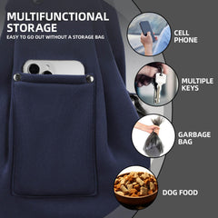 ARZQUT dog carrier sling pocket-open displaying storage for essentials