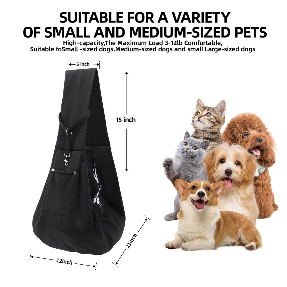 ARZQUT dog carrier sling safety buckle ensures secure pet enclosure.