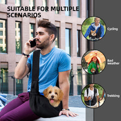 ARZQUT dog carrier sling side view highlights breathable fabric for daily outings.