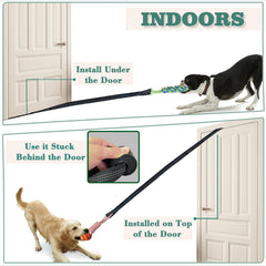 ASDICOXB dog bungee tug toy kit blue strengthens grip and coordination.