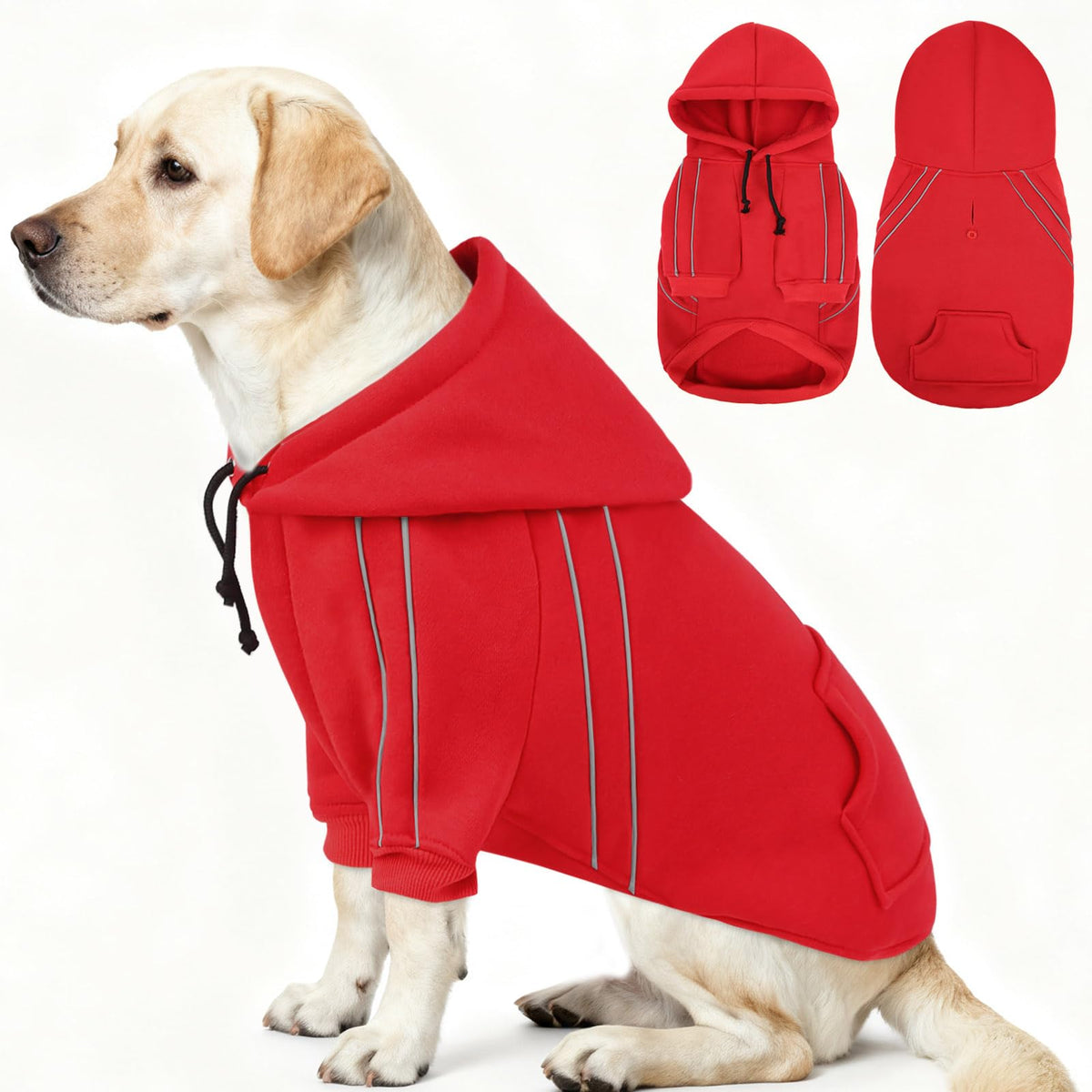 ASENKU Cozy Dog Hoodie front view highlights snug fit and warm comfort for chilly walks.