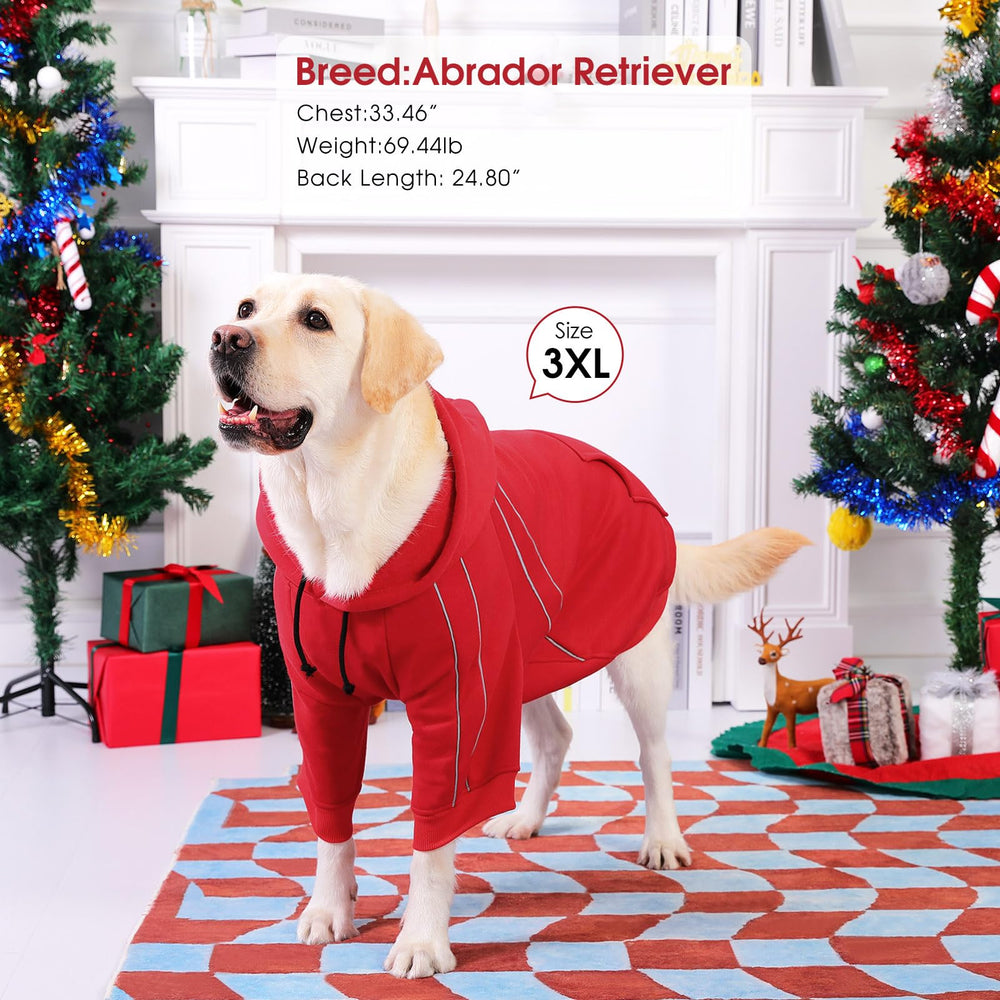 ASENKU Cozy Dog Hoodie reflective-strips at night improve visibility during evening strolls.