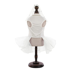 ASENKU dog dress back design features bows and mesh for festive vibe