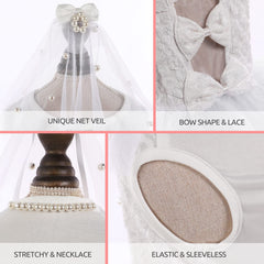 ASENKU dog dress fluffy six-layer yarn for soft bubble silhouette
