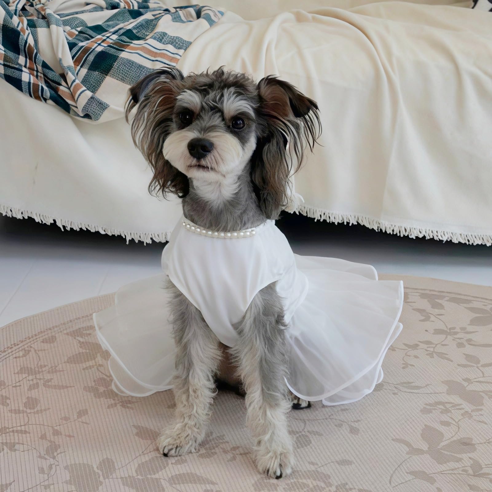 ASENKU dog dress soft polyester fabric for skin-friendly comfort