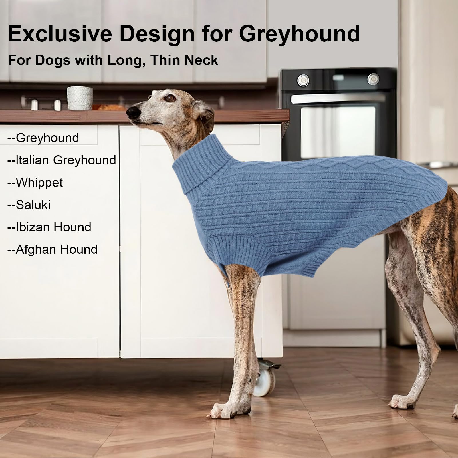 ASENKU 360° stretch fabric adapts to lean-bodied Italian Greyhounds during runs.