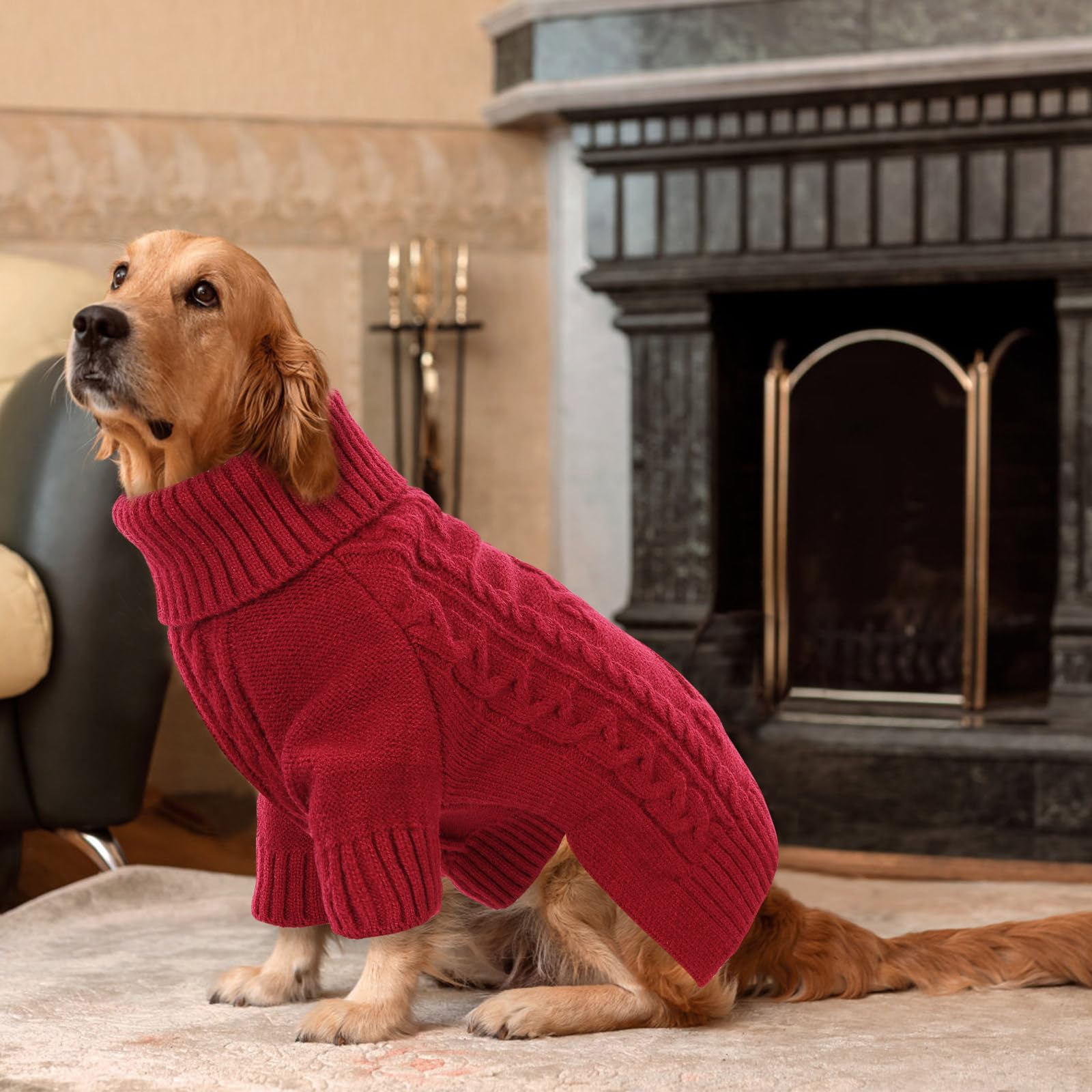 ASENKU dog sweater holiday-style adds festive flair for photos and events.