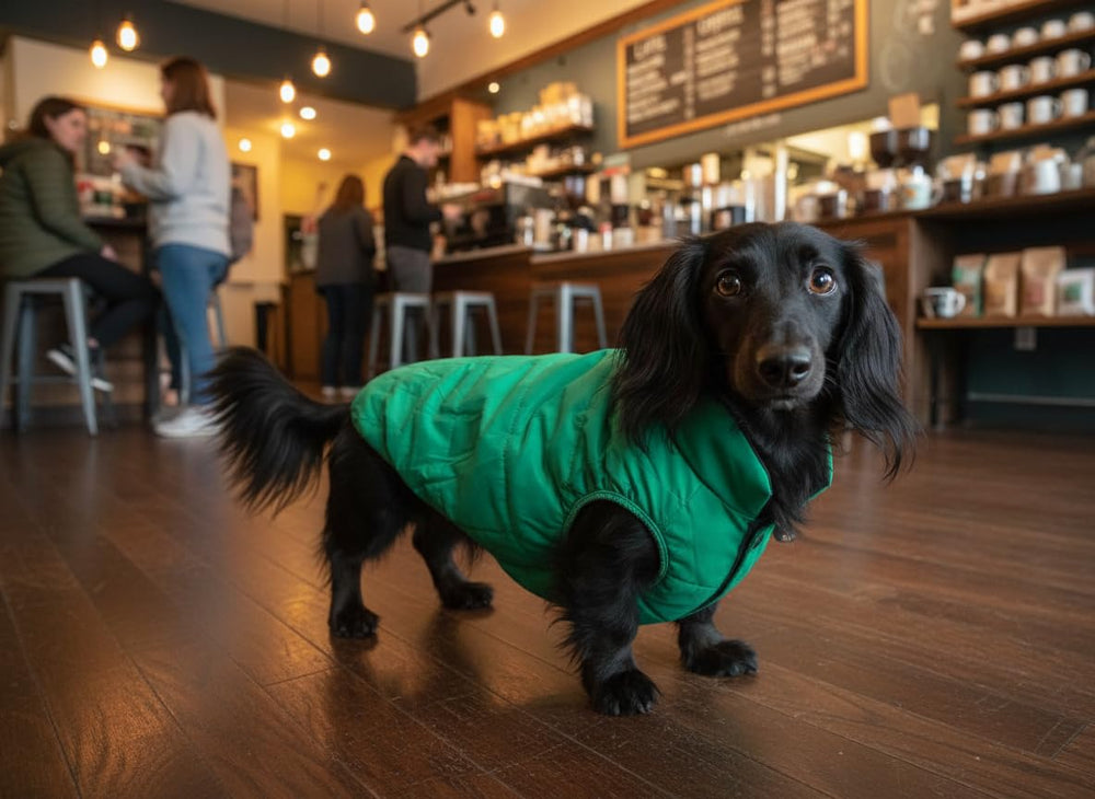 ASENKU dog winter coat size range XS to XXXL fits most dogs.