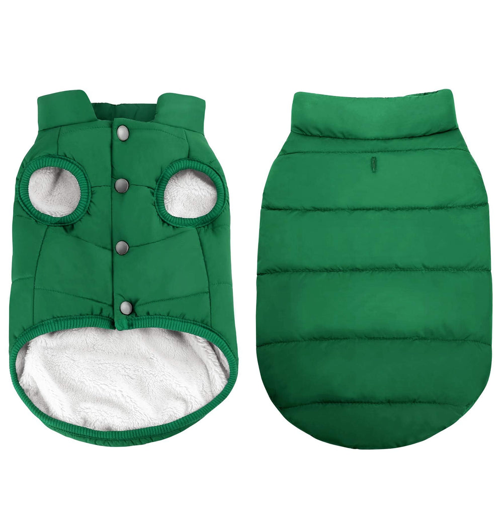 ASENKU dog winter coat waterproof fabric keeps your pet dry on wet walks.