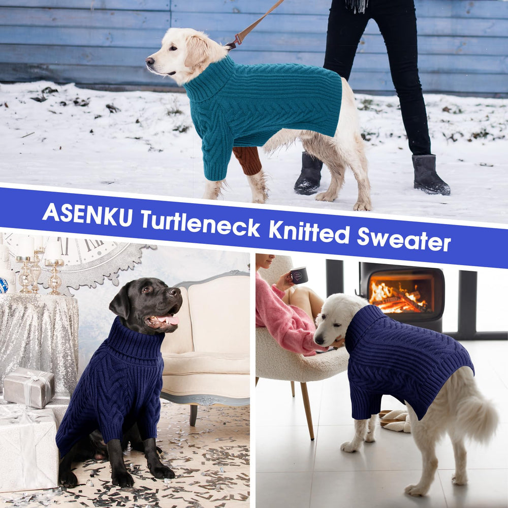 ASENKU royal blue back view demonstrates versatile, all-day wear for large breeds.