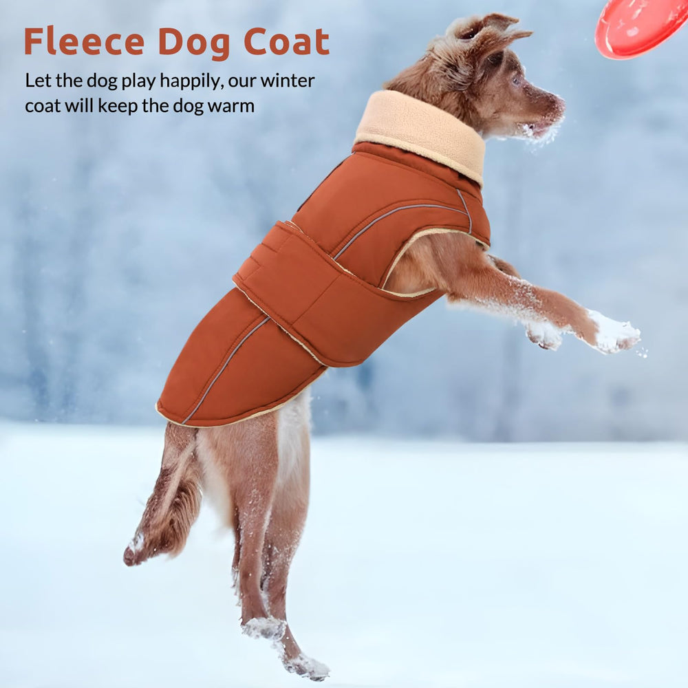 ASENKU Warm Dog Coat high collar folds for neck protection