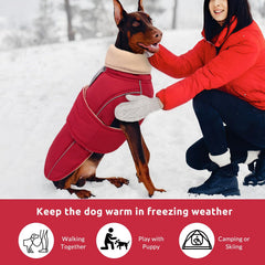 ASENKU warm dog coat reflective back strip for better visibility
