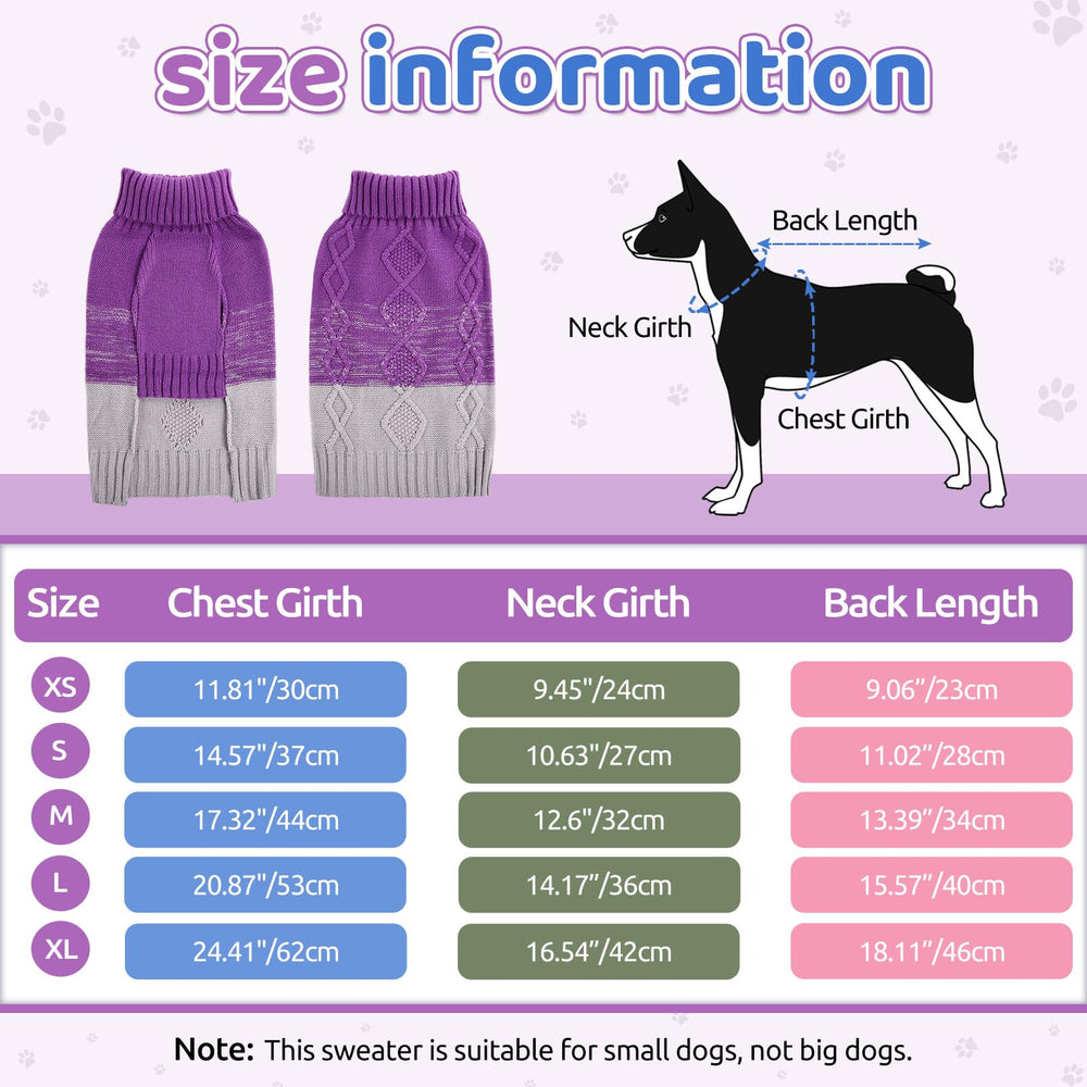 ASENKU warm dog sweater color variant displays five colors for seasonal style.