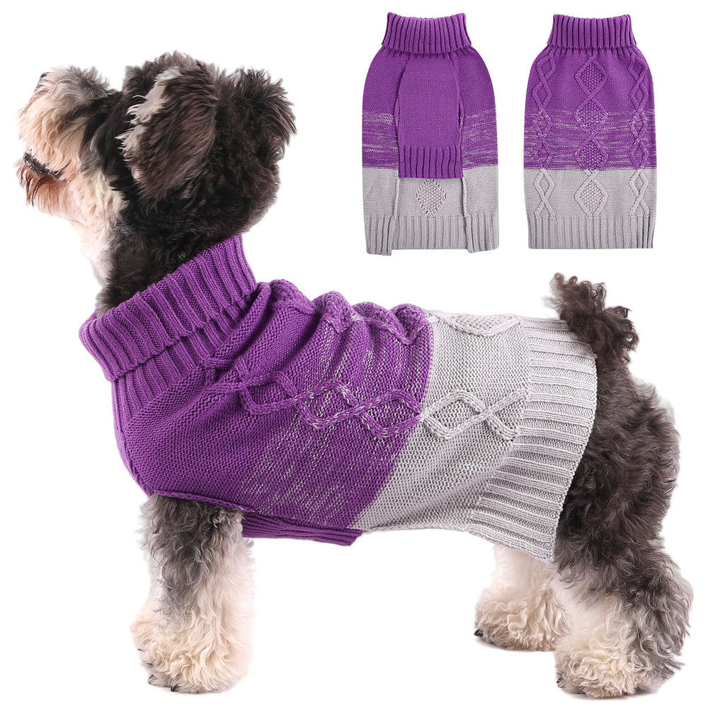 ASENKU warm dog sweater front view offers cozy warmth for chilly walks.