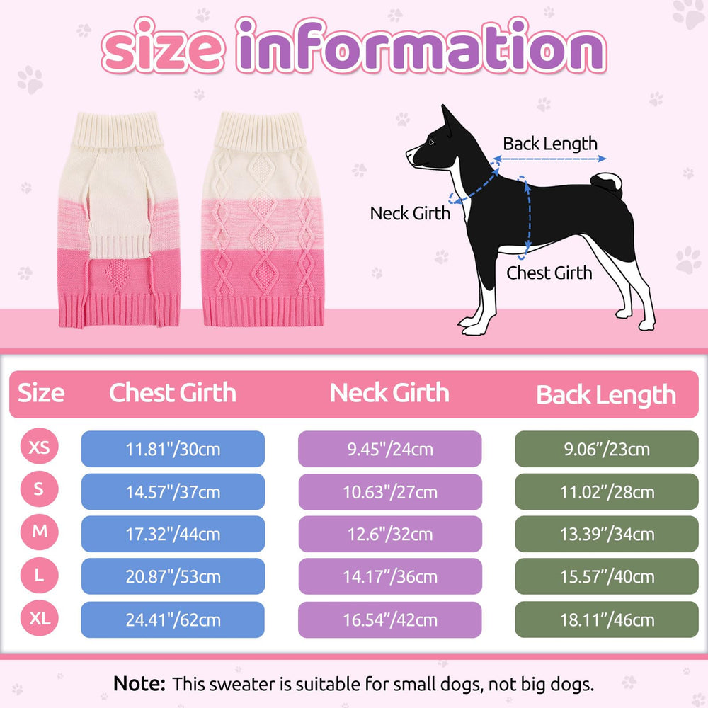 ASENKU warm dog sweater neck detail highlights turtleneck style for extra warmth