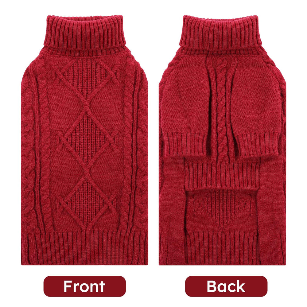 ASENKU warm dog sweater thick yarn shows durable fabric for daily outdoor adventures.