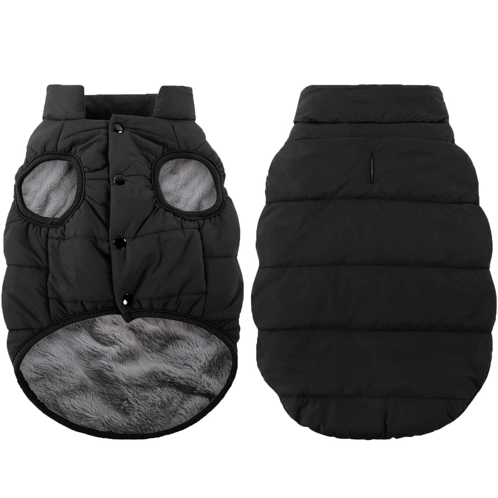 ASENKU windproof dog winter coat front view keeps pets warm outdoors