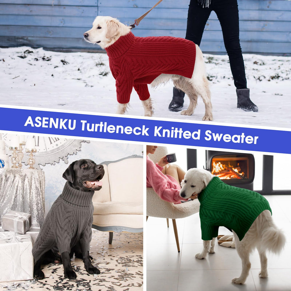 ASENKU XXL dog sweater easy pull-on design simplifies dressing.