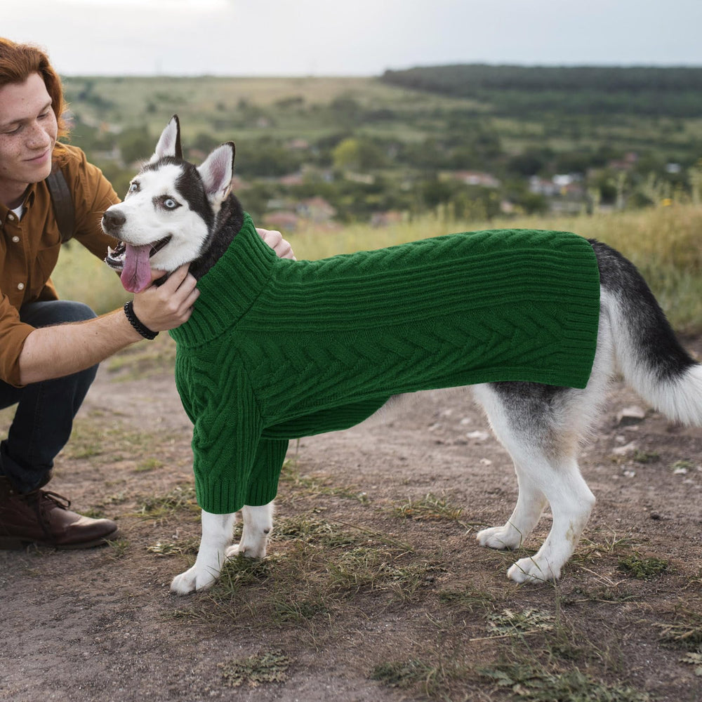 ASENKU XXL dog sweater size range chart helps find the right fit.