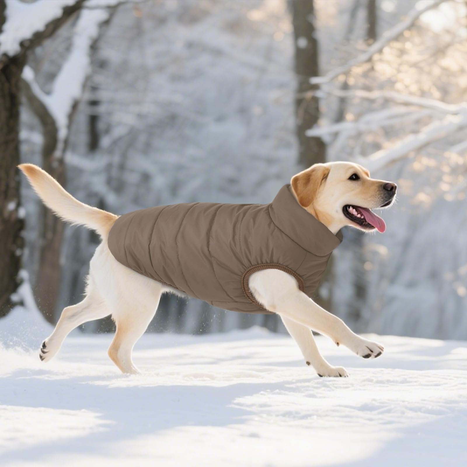 ASENKU dog winter coat inside fleece for added warmth