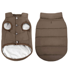 ASENKU dog winter coat waterproof front view for dry, windy walks