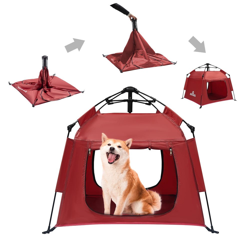 ASFANES outdoor pet automatic camping tent ready for spontaneous outdoor adventures.